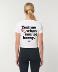 Text me Cropped Tee White Rueckansicht