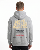 More haters wanted Hoodie Heather Grey Rueckansicht