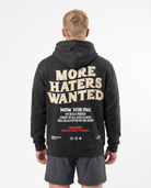 More haters wanted Hoodie Charcoal Heather Rueckansicht