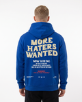 More haters wanted Hoodie Royal Blue Rueckansicht