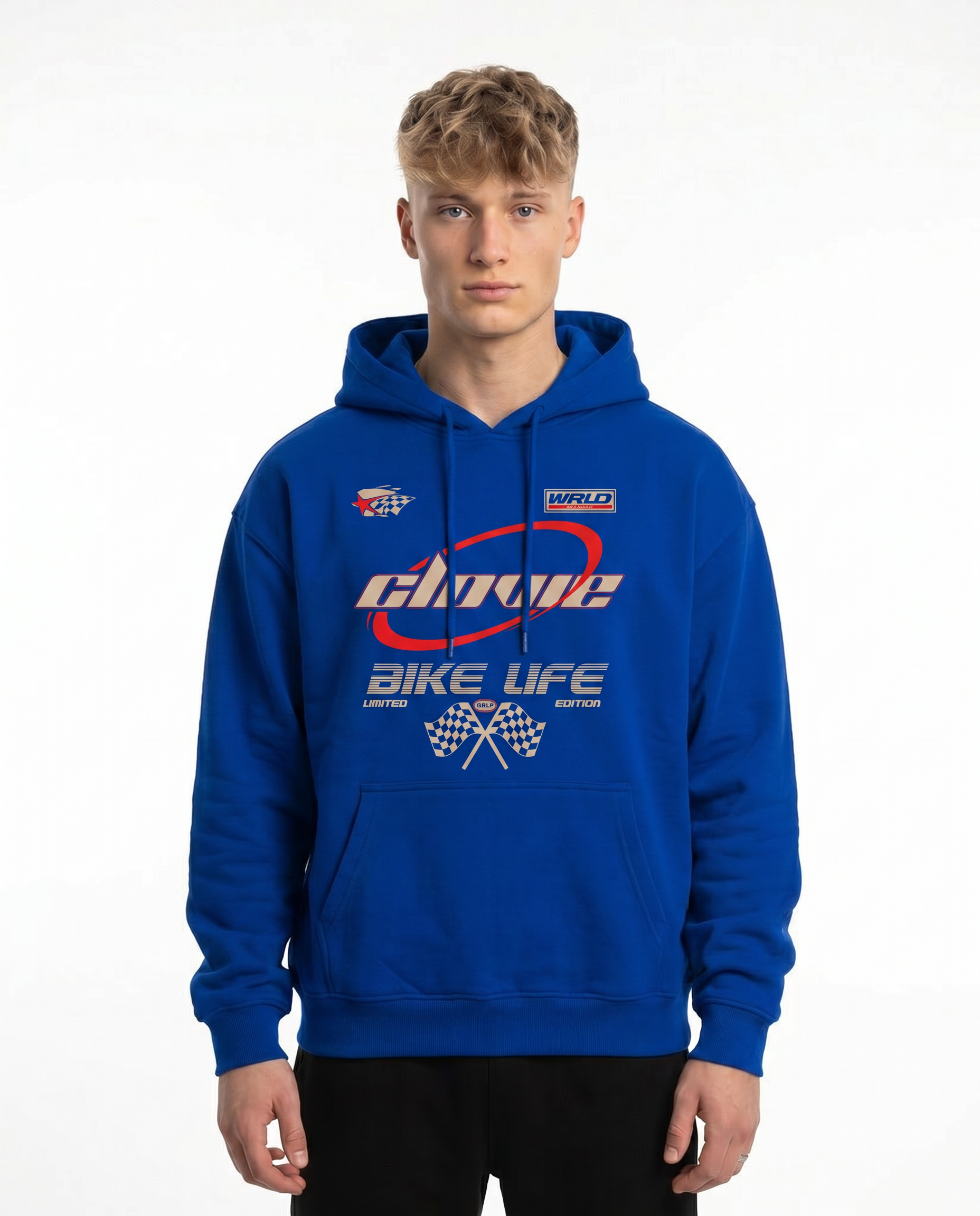 Bike life worldwide Hoodie Royal Blue
