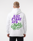 Eat pssy vegan Hoodie Arctic White Rueckansicht