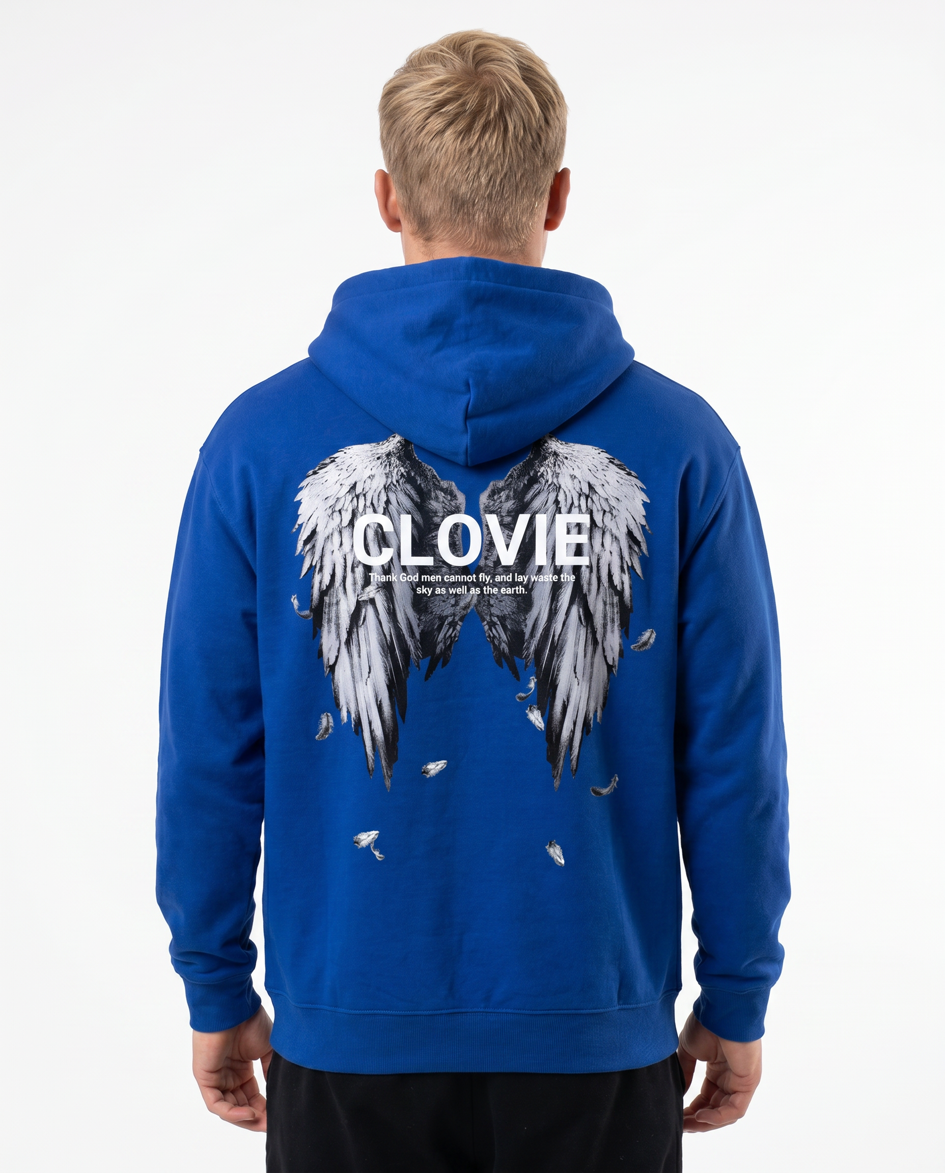 Angel wings Hoodie Royal Blue Rueckansicht