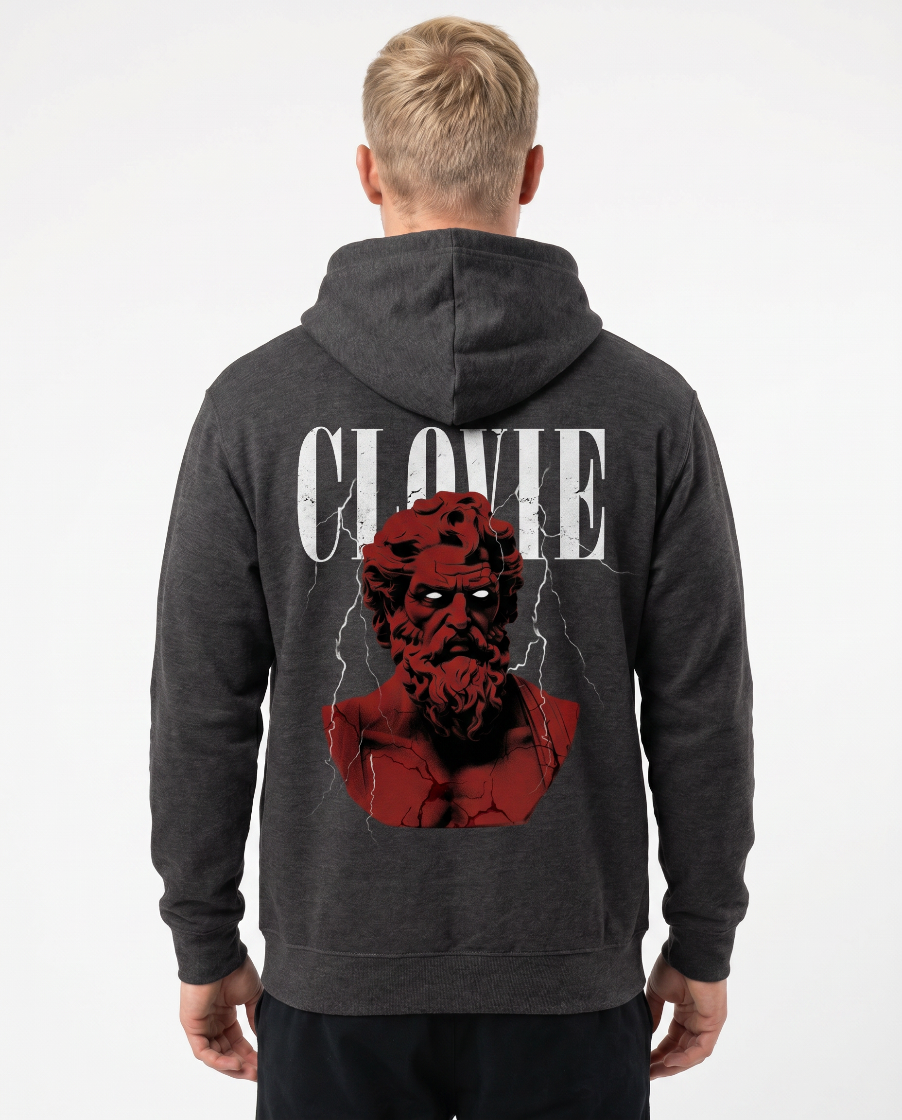 Zeus Hoodie Charcoal Heather Rueckansicht