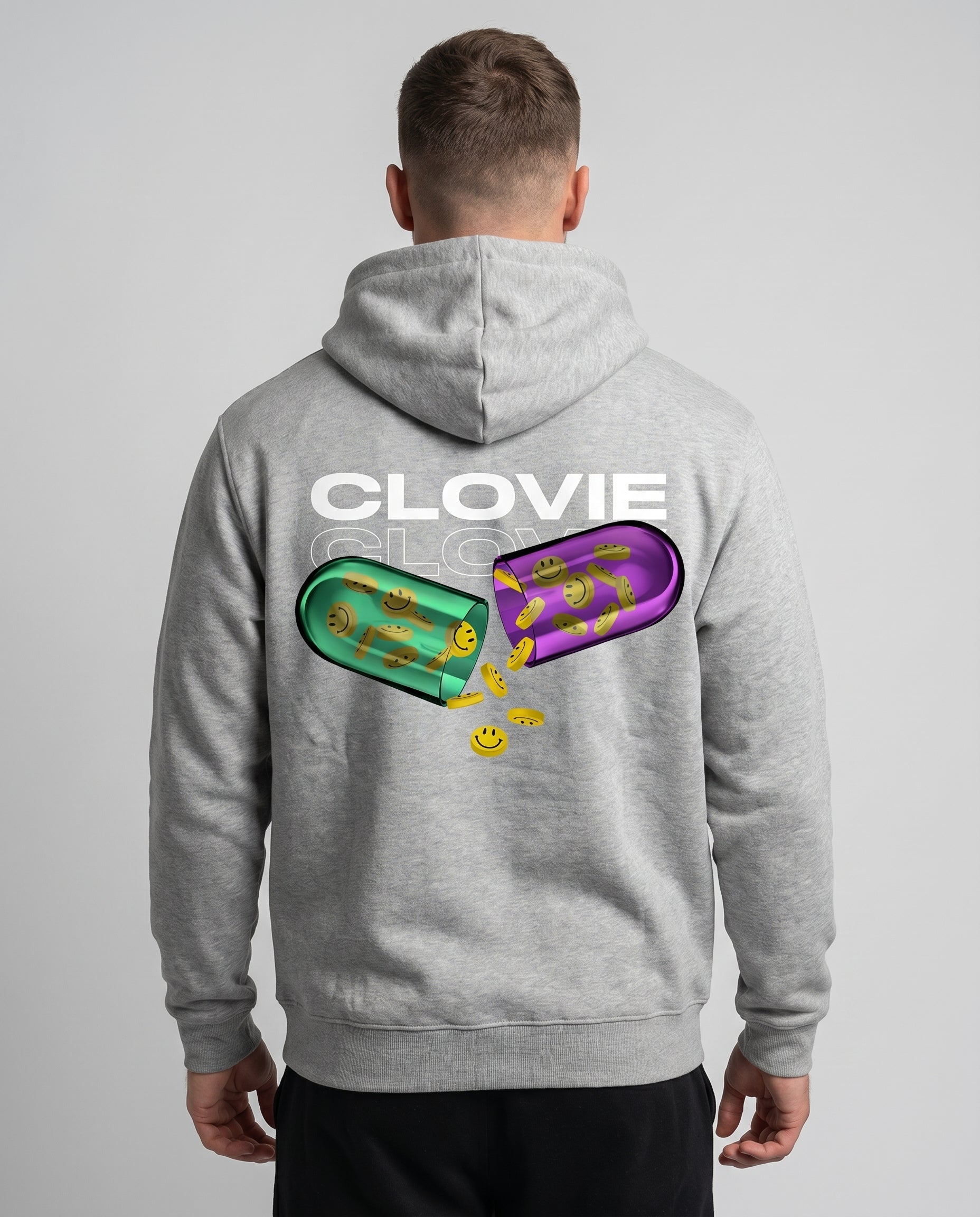 Happy pills Heather Grey Back