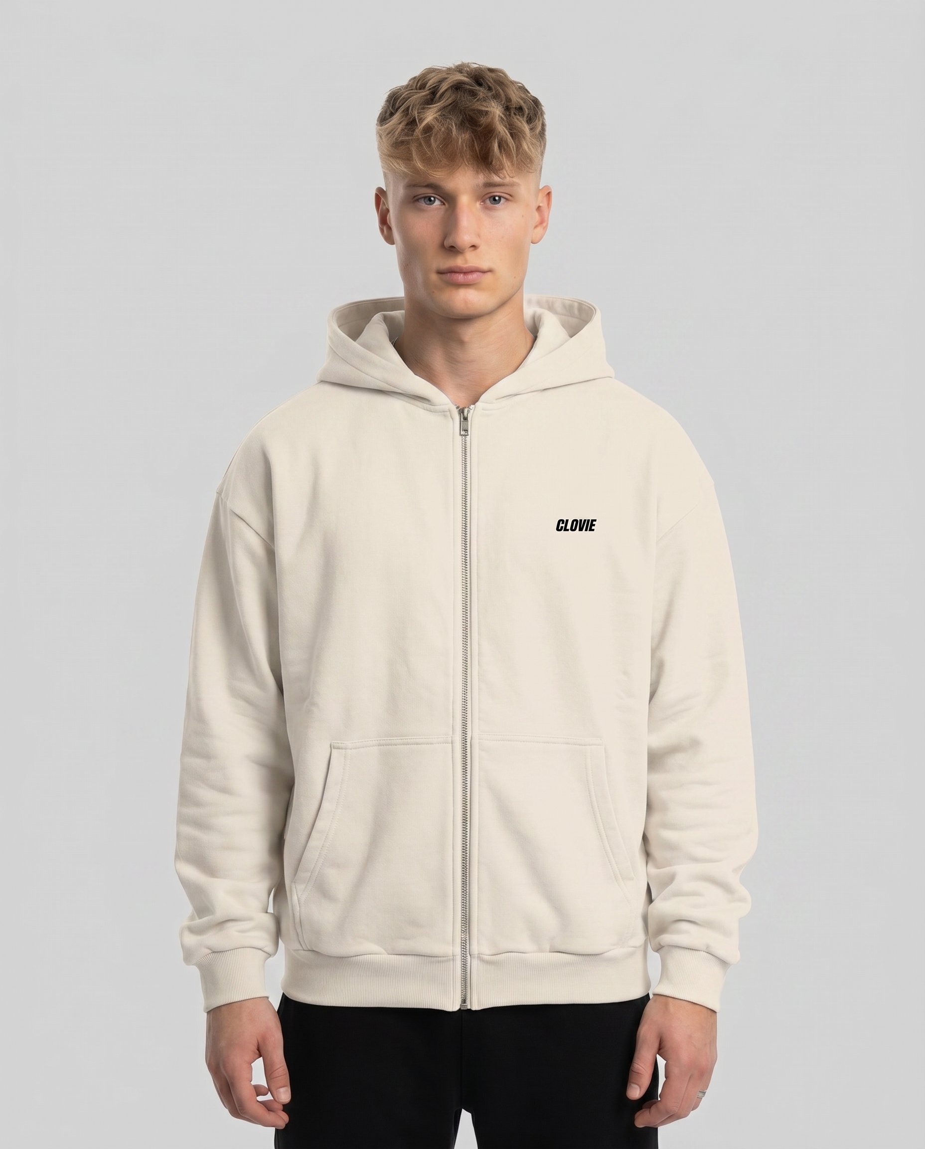 Born to ride Zip White Sand Front