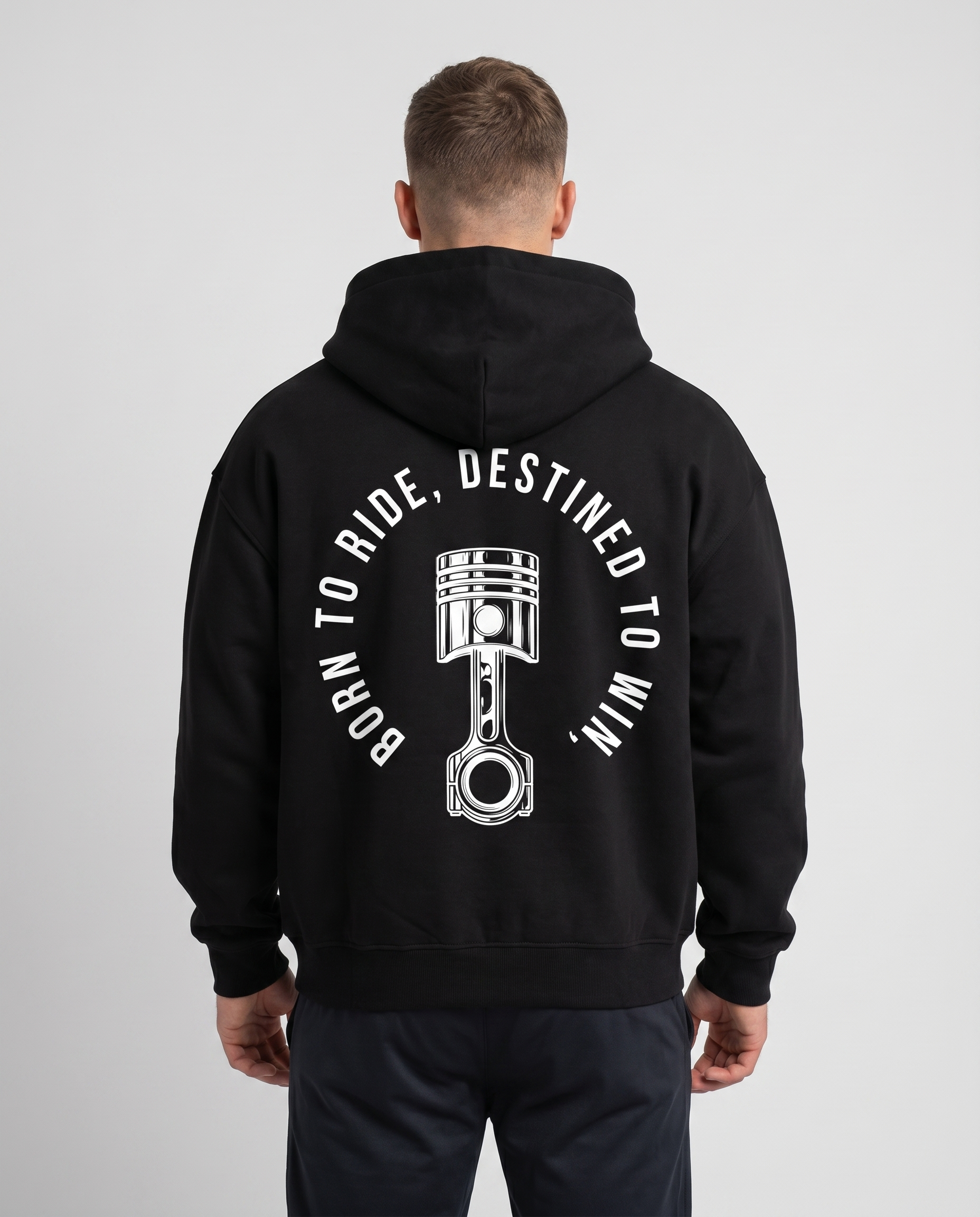Born to ride Zip Black Back