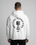 Born to ride Zip White Back
