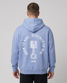 Born to ride Zip Powder Blue Back