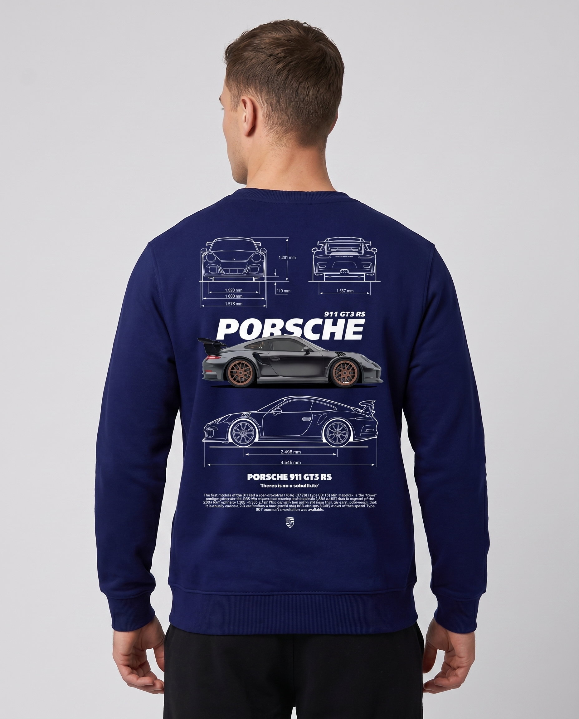 Porsche GT3 RS Sweater Navy Back