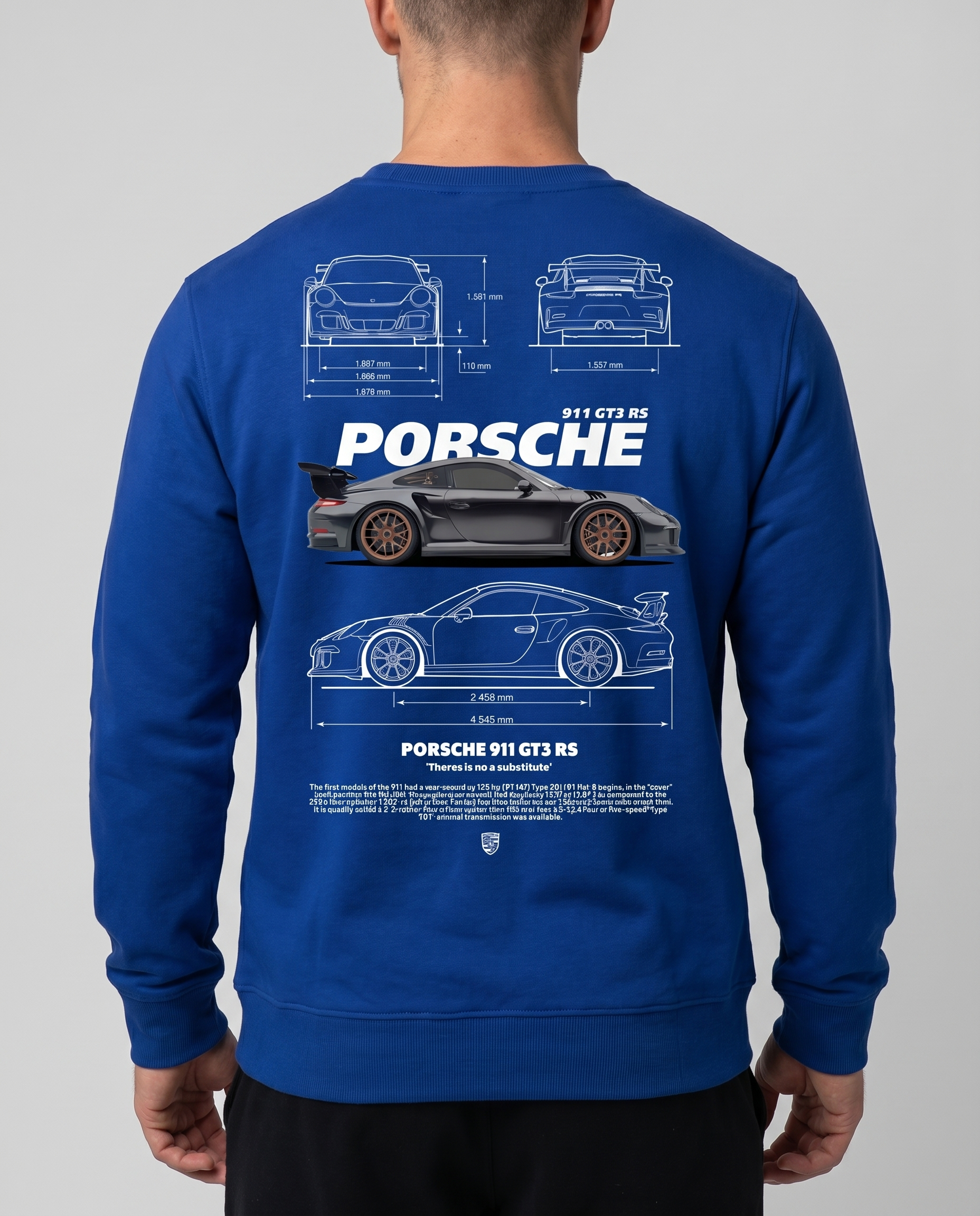 Porsche GT3 RS Sweater Royal Back