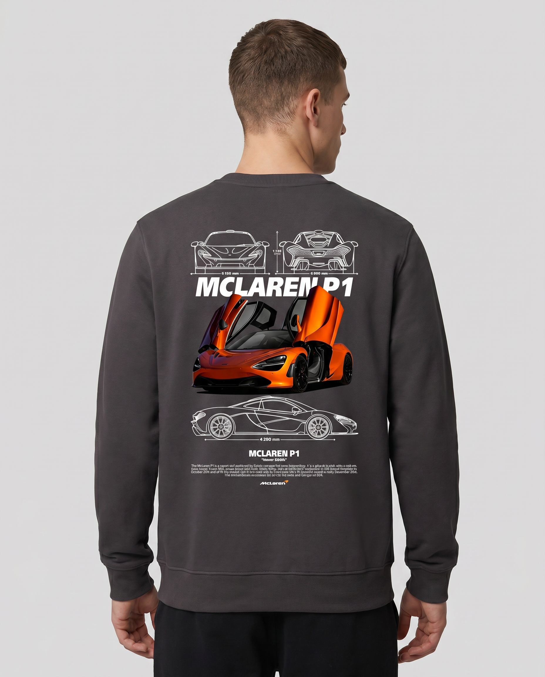 McLaren P1 Sweater Asphalt Back
