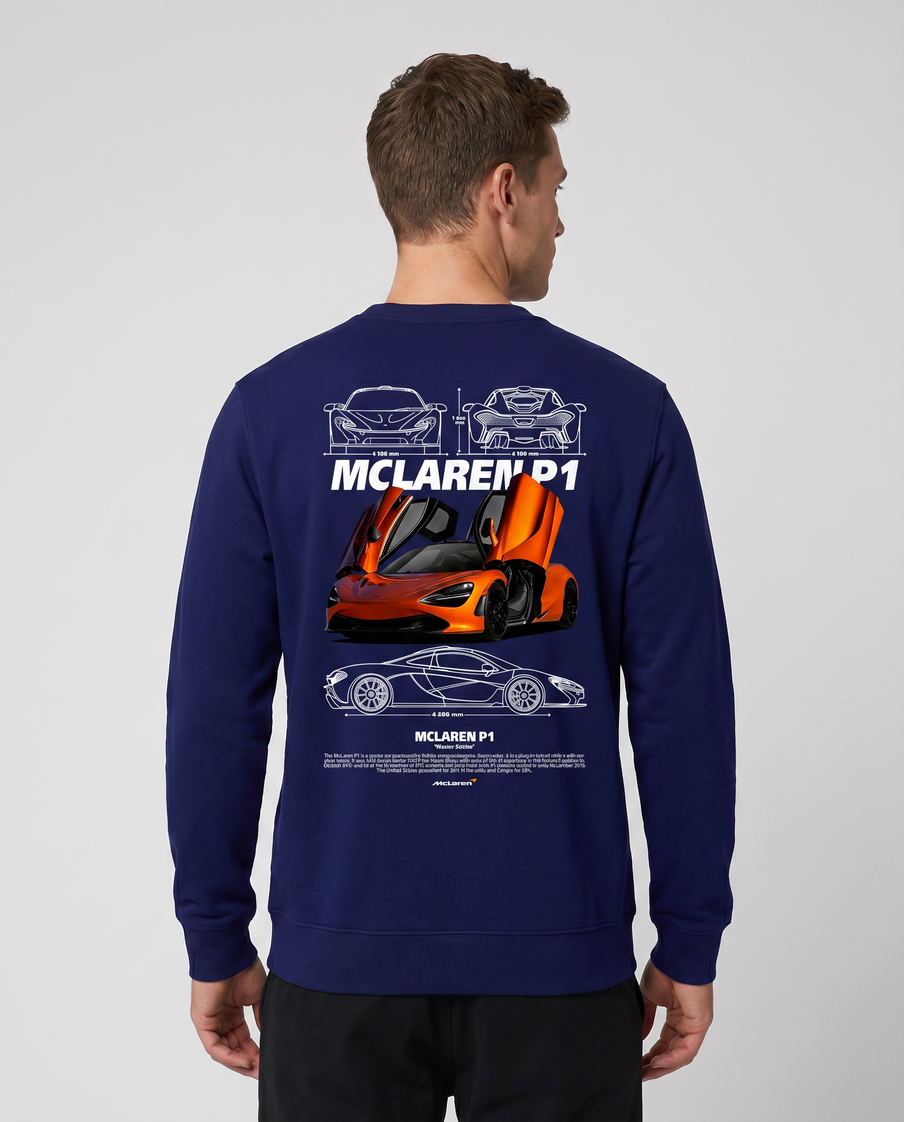 McLaren P1 Sweater Navy Back