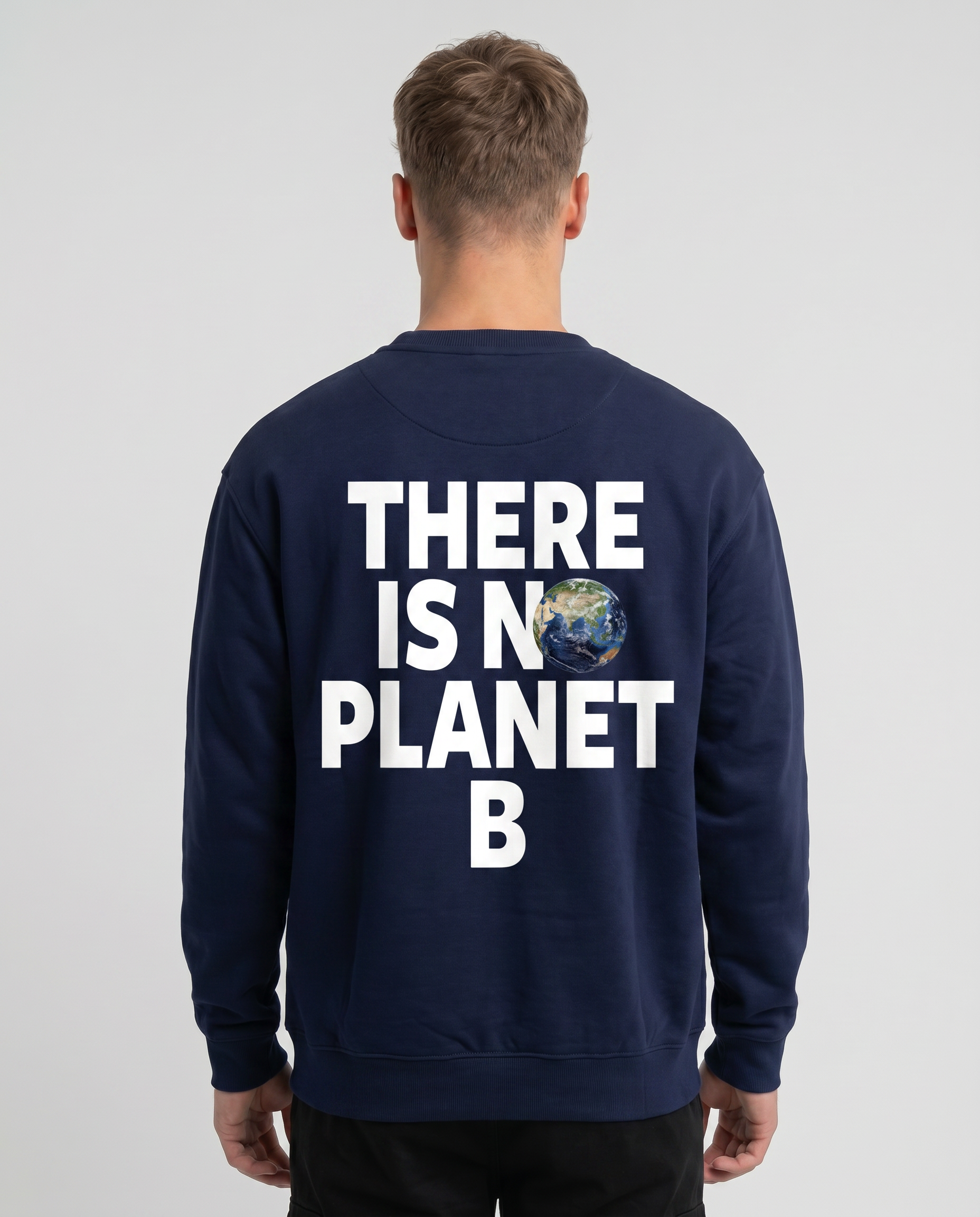 Planet B Sweater Navy Back