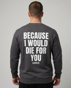 Die for you Sweater Asphalt Back