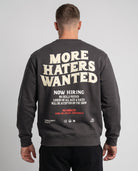 More haters Sweater Asphalt Back