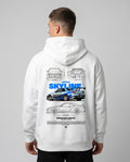 Nissan R34 OVS Hoodie Arctic White Back