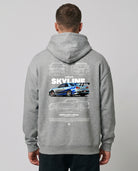 Nissan R34 OVS Hoodie Light Asphalt Back