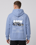 BMW M3 GTR OVS Zip Powder Blue - model back print (reused OVS Hoodie)