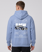 BMW M3 GTR OVS Zip Powder Blue - model back print (reused OVS Hoodie)