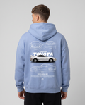 Nissan Skyline R34 OVS Zip Powder Blue - model back print (reused twin)
