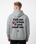 Call me when you need me OVS Zip Light Asphalt - model back print (reused from OVS Hoodie)