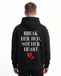 Break her bed not her heart OVS Zip Black - model back print (reuse OVS Hoodie back)