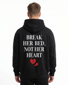 Break her bed not her heart OVS Hoodie Black - model back print (restored hf_27.05)