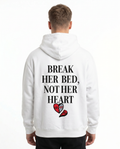 Break her bed not her heart OVS Hoodie White - model back print (restored hf_27.05)