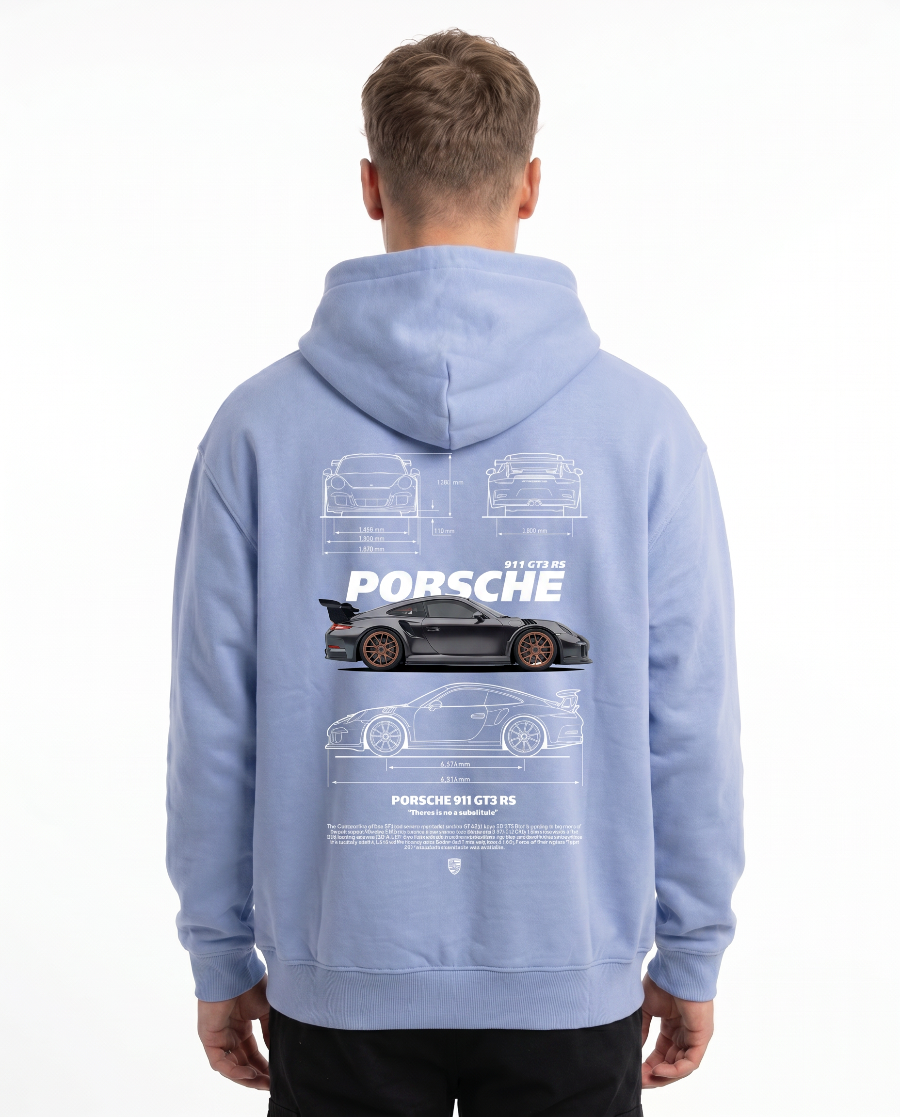 Porsche 911 GT3 RS Powder Blue - model back print (reused from OVS Zip)