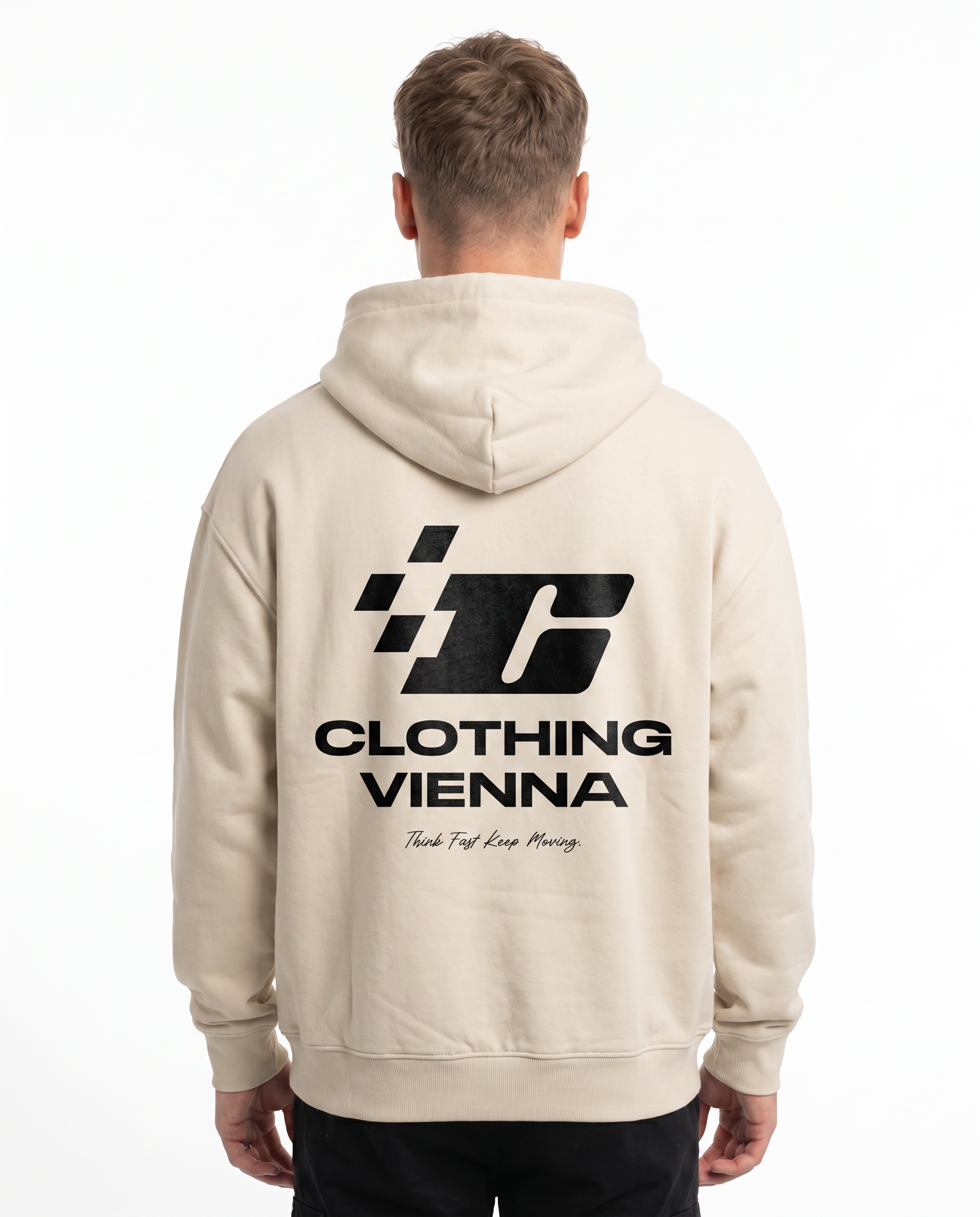 Clovie racing OVS Zip White Sand - model back print