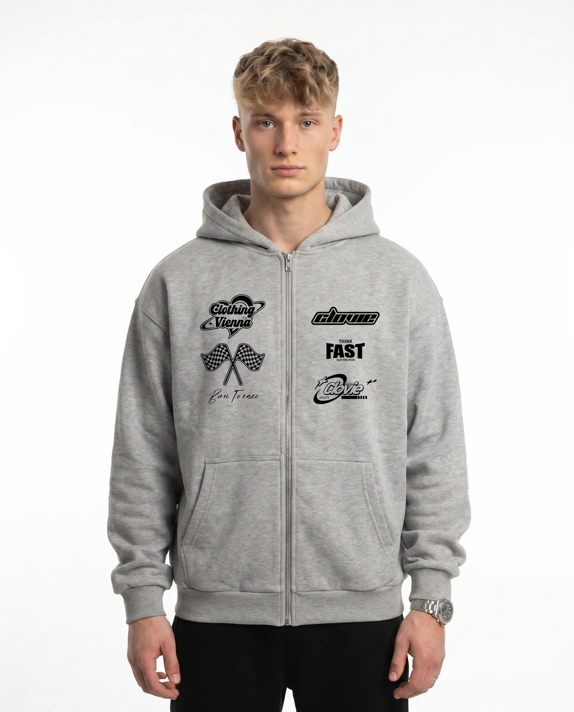 Clovie racing OVS Zip Light Asphalt - model front