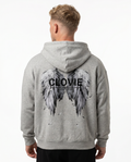 Angel wings OVS Zip Light Asphalt - model back print