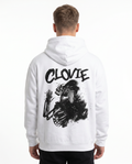 Skeleton Hoodie Arctic White - model back print