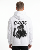 Skeleton Hoodie Arctic White - model back print