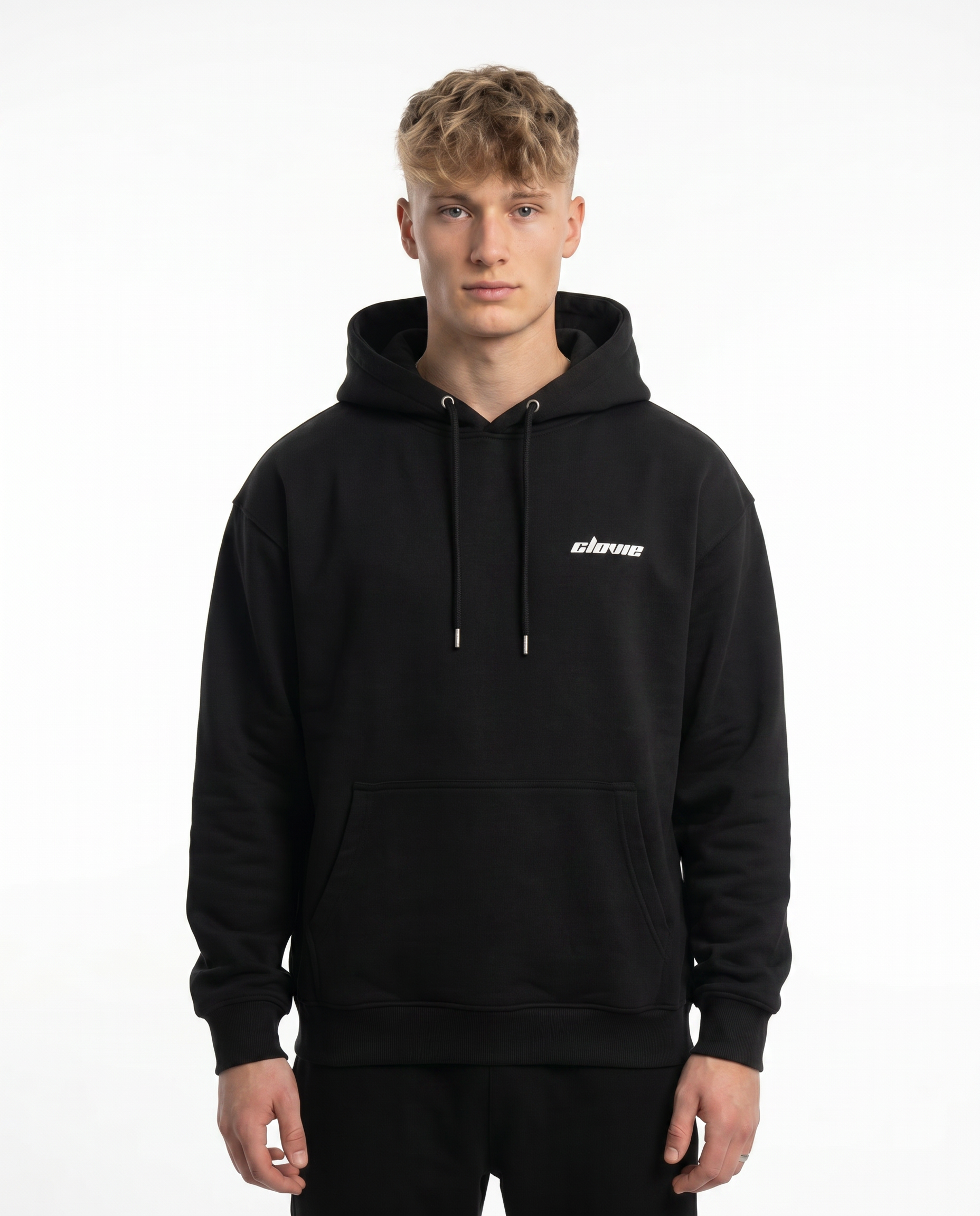Bikelife Hoodie Jet Black - model front