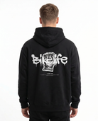 Bikelife Hoodie Jet Black - model back print