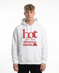 Hot girls love motorcycles Hoodie Arctic White - model front print