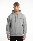 Angel wings Hoodie Heather Grey Vorderansicht - model front (reuse Always late)