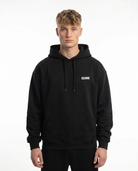 Break her bed not her heart Hoodie Jet Black - model front
