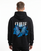 Butterfly OVS Zip Black - model back print