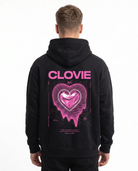 Loving heart OVS Zip Schwarz - model back print