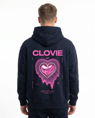 Loving heart OVS Zip French Navy - model back print
