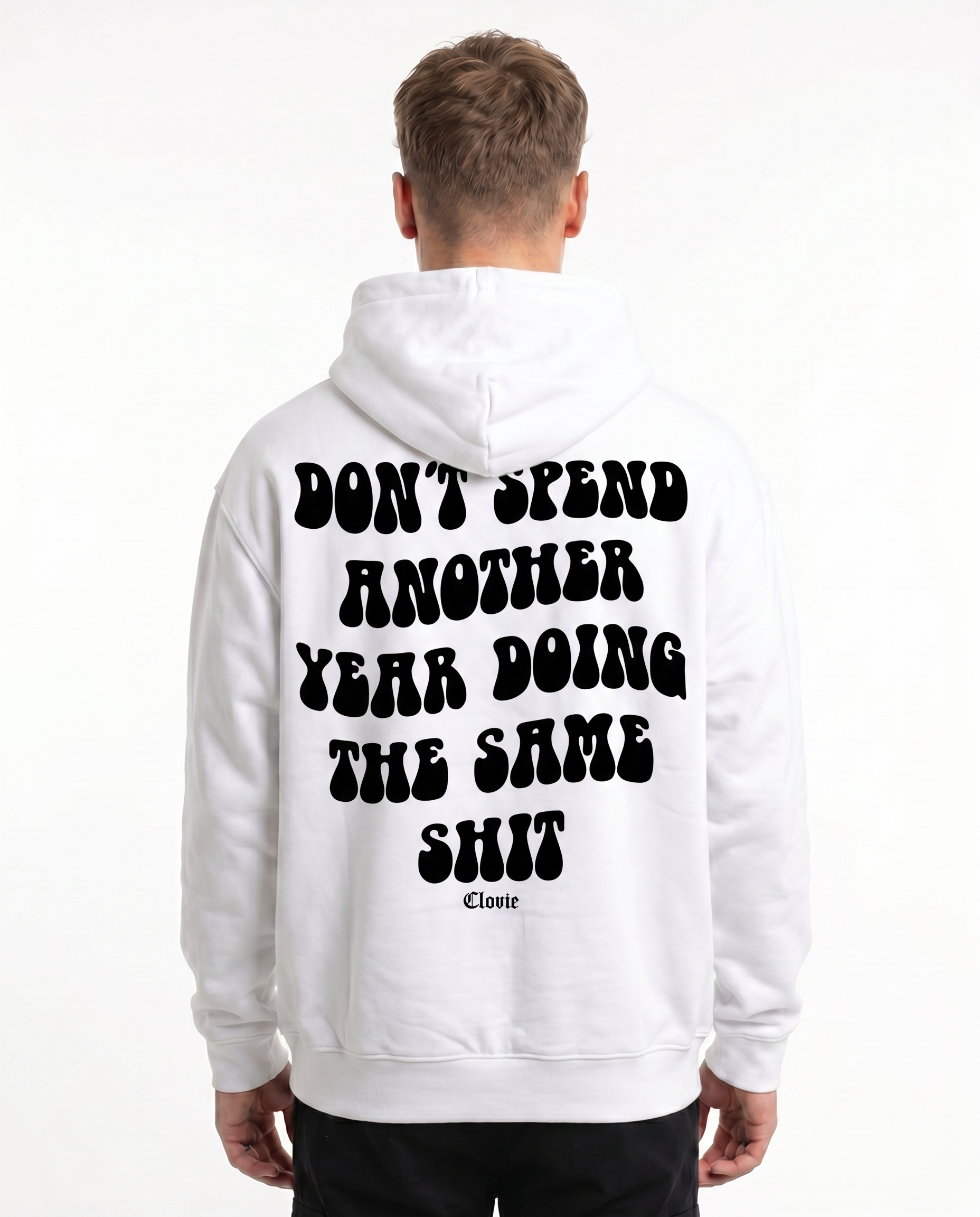 Doing the same shit OVS Hoodie Arctic White - model back print (archive reuse)