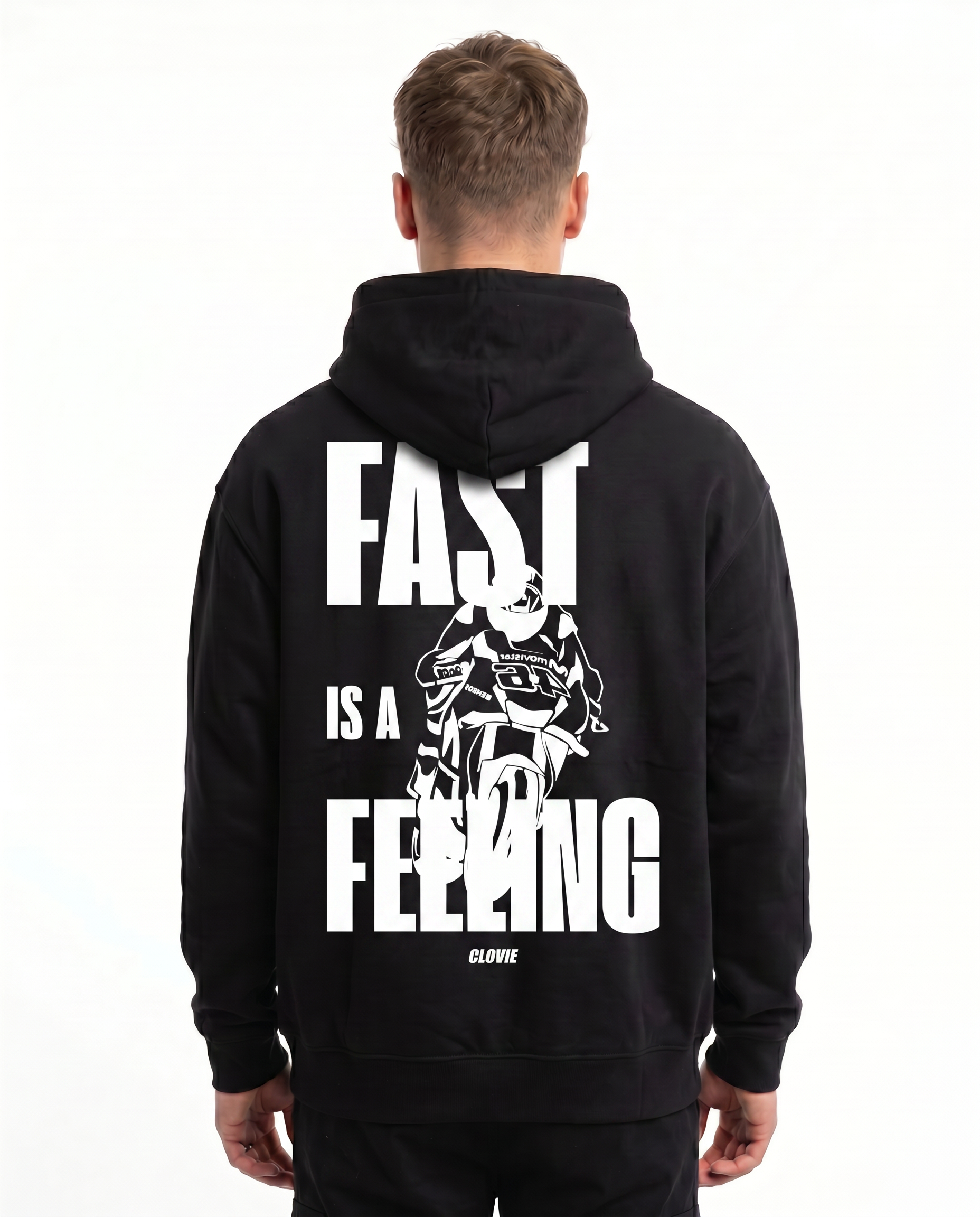 Fast is a feeling OVS Zip Black - model back print (H.A male v3)