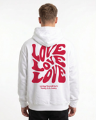 Loving yourself OVS Hoodie Arctic White - model back print (H.A 1:1)
