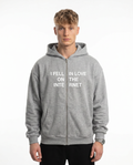 I feel in love on the internet OVS Zip Light Asphalt - model front print