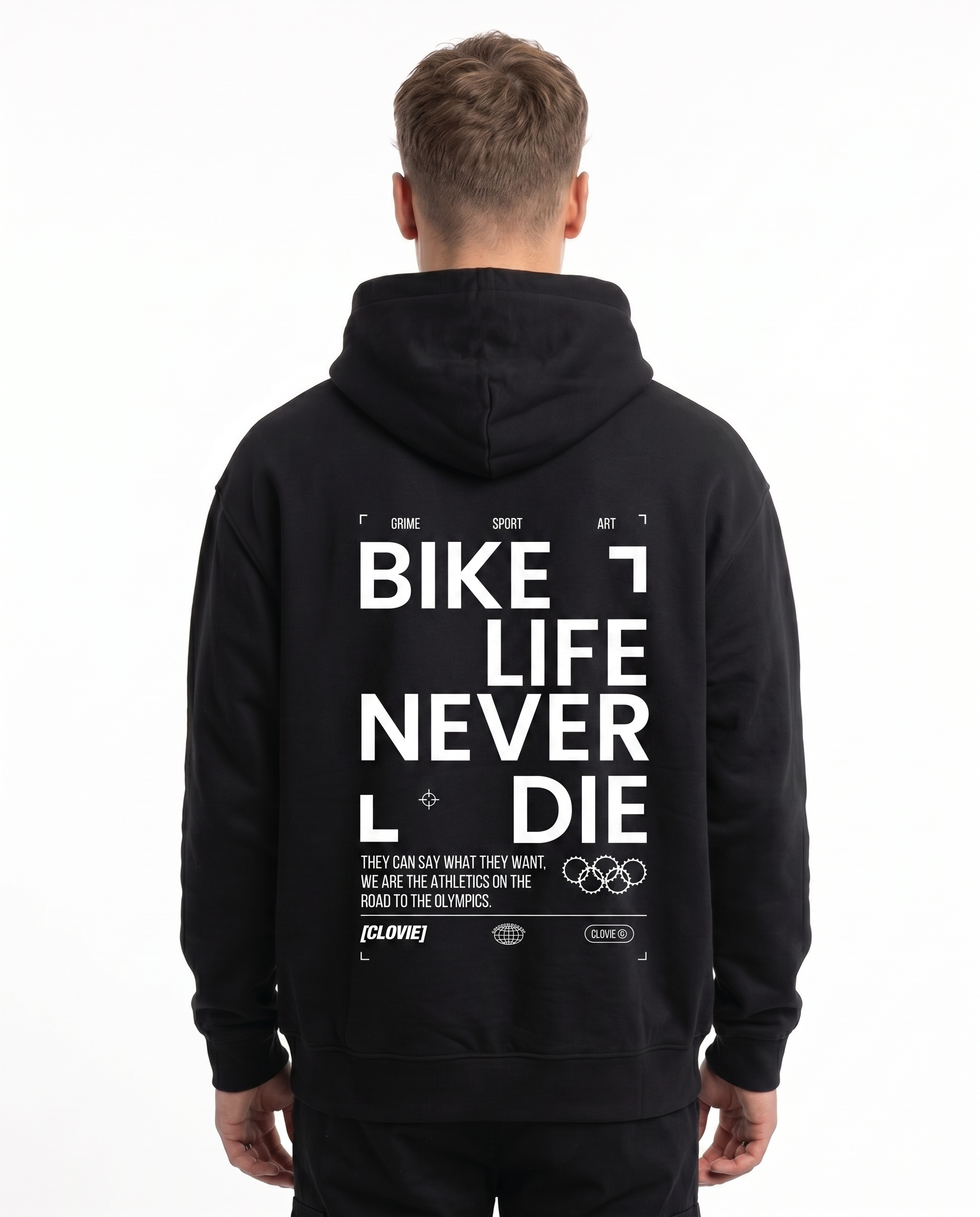 Bike life OVS Zip Black - model back print (print lowered, off hood) H.A 1:1