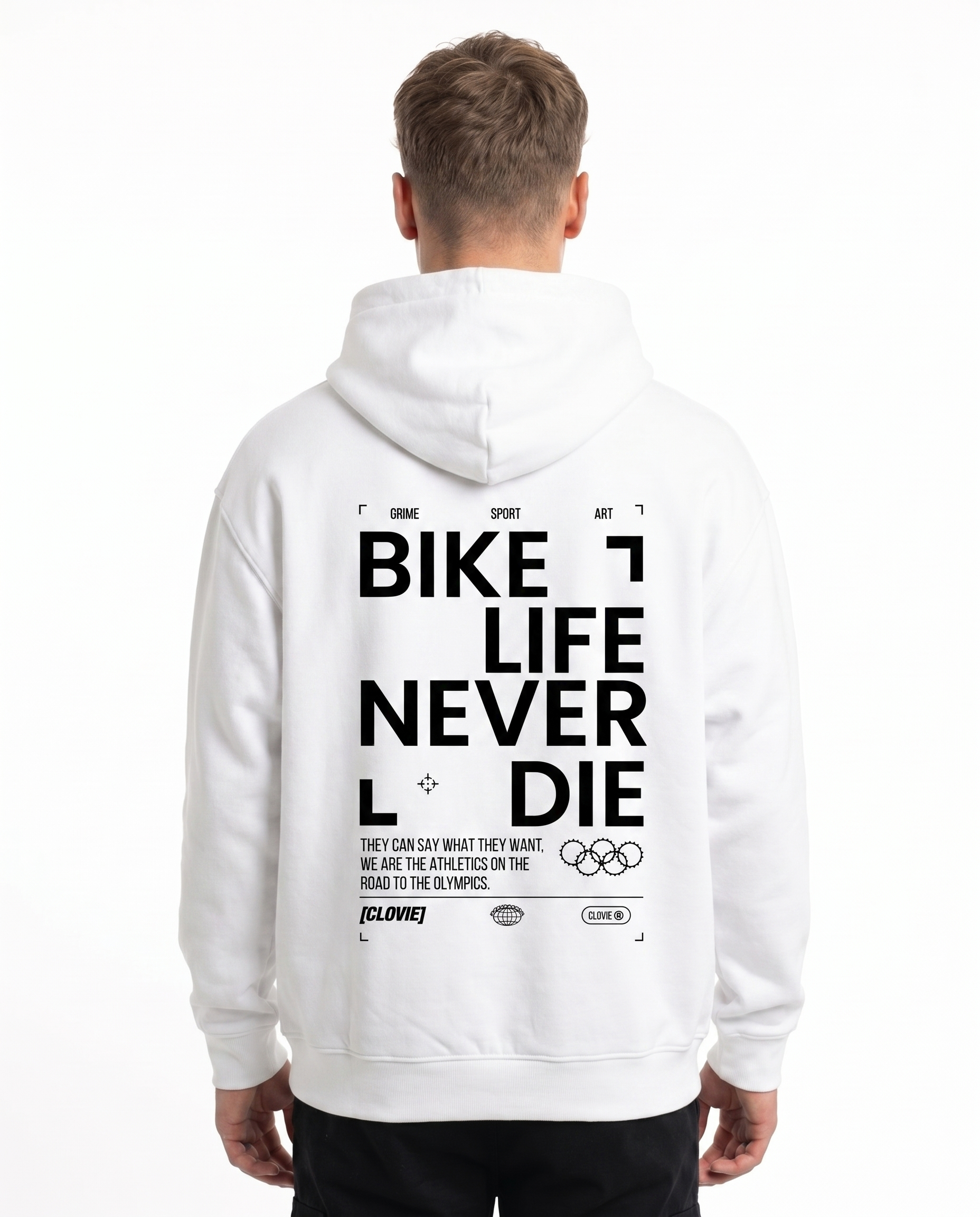 Bike life OVS Zip White - model back print H.A 1:1