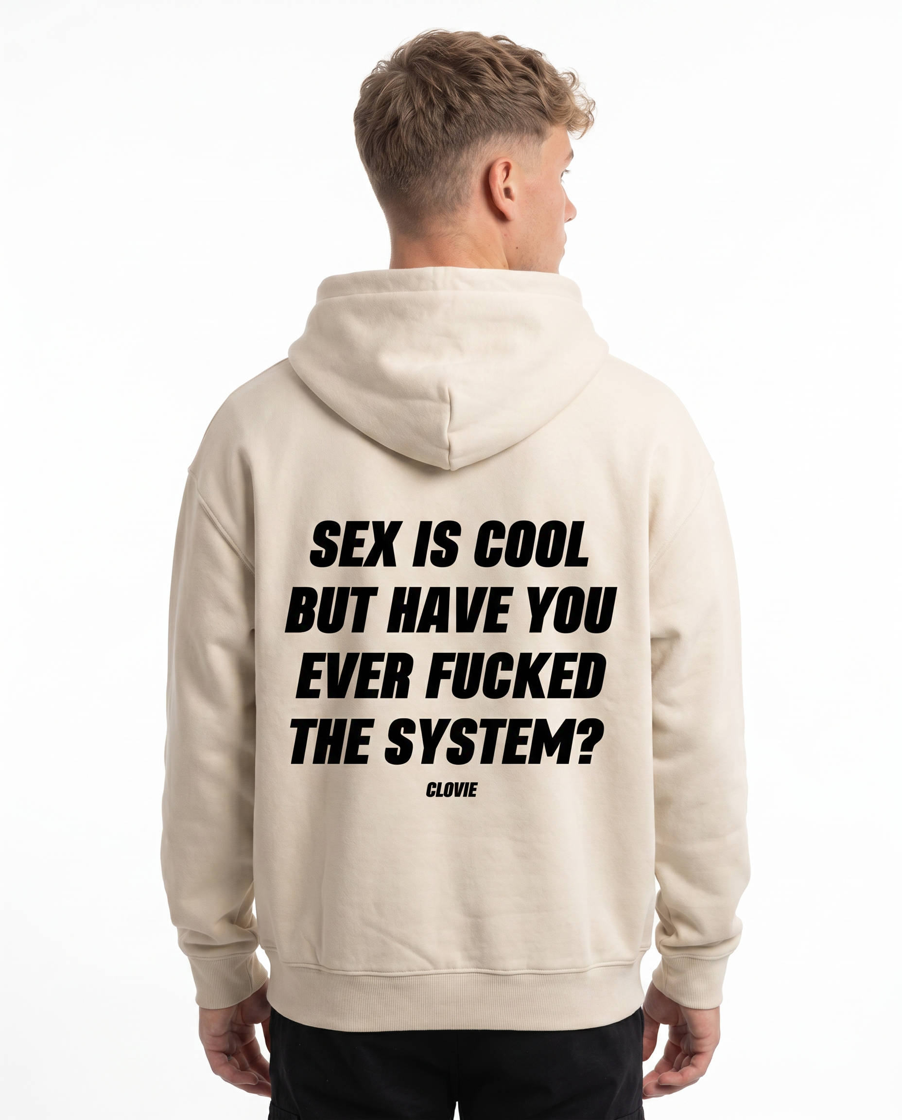 Sex is cool OVS Zip White Sand - model back print H.A 1:1